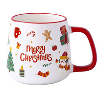 Tasse à thé en céramique moderne personnalisée mate de Noël et tasse à café tasse à café en céramique haut de gamme tasse à sublimation