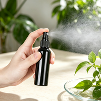 Bouteilles pulvérisatrices fines en PET noir, rechargeables, vides, en plastique, pour cosmétiques, soins de la peau, parfums et stockage de liquides