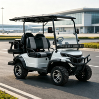 Voiturette de golf électrique robuste 4 places prête pour la chasse avec couleur de carrosserie personnalisable et espace de rangement supplémentaire