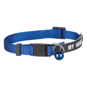 Collier pour chat en nylon rose avec clochette et étiquette d'identification pour chats - Product Image 3