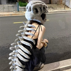 Chapeau de costume squelette de dinosaure en peluche, très populaire, pour enfants et adultes |   Déguisement en peluche pour Halloween, cadeau d'anniversaire, tenue de fête - Product Image 5