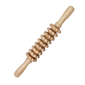 Rodillo de Masaje de Madera de 12 Ejes, Herramienta Gua Sha, Masajeador Corporal para Drenaje Linfático y Anticelulítico, Producto de Terapia - Product Image 1