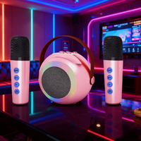 ODM&OEM YF96 Karaoke-Maschine mit 2 Kabellosen Handmikrofonen RGB LED-Beleuchtung Batteriebetrieben für 5.3 für Kinder Erwachsene
