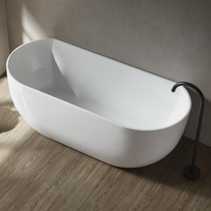 Bồn tắm kết hợp <span class=keywords><strong>massage</strong></span> (sục khí) hiện đại bằng acrylic trắng, tự đứng, dành cho khách sạn, 1-2 người, có chức năng ngâm mình và hệ thống xả nước. - Product Image 3