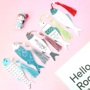 HY I am a fish learning wooden bookmark cartoon gift student stationery supplies wholesale