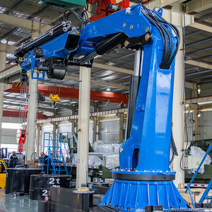 Grue de pont de bateau de 1 à 10 tonnes, grue hydraulique à flèche articulée marine, 10000 kg, rayon d'action de 14,68 m, grue de navire - Product Image 1