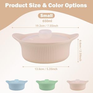 Boîte à pâte en silicone avec couvercle, panier de fermentation pour pain, antiadhésif, facile à nettoyer, outils de cuisson pour la cuisine - Product Image 2
