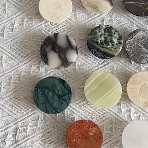 SAIDKOCC 100% Marble Knob Door Handle Onyx Green <strong>Traversine</strong> Emperador High End Customization <strong>of</strong> Modern Cabinets and Wardrobes - Product Image 1