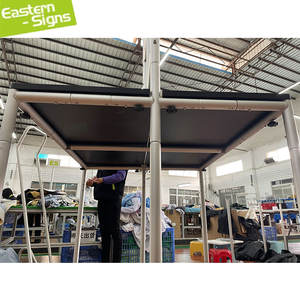 Pieghevole in tessuto elasticizzato con tubo <span class=keywords><strong>di</strong></span> alluminio stampa fiera evento promozionale rapido costruire riutilizzabile scaffale espositore - Product Image 5