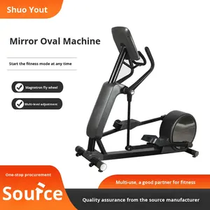 Alat <span class=keywords><strong>Stepper</strong></span> Olahraga Gym yang Dapat Disesuaikan untuk Penggunaan di Rumah, Mesin Jalan Kaki di Ruangan, Trainer Elips Kecil dengan Cermin - Product Image 2