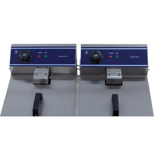 <span class=keywords><strong>Friggitrice</strong></span> Elettrica a Doppia Vasca <span class=keywords><strong>10</strong></span> <span class=keywords><strong>Litri</strong></span> in Acciaio Inox per Uso Commerciale - Product Image 3