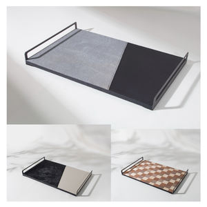 Vente en gros <span class=keywords><strong>de</strong></span> planche à <span class=keywords><strong>fromage</strong></span> en métal pour couper les charcuteries Pizza Pain Légumes Viande <span class=keywords><strong>Plateau</strong></span> <span class=keywords><strong>de</strong></span> service en cuir - Product Image 5