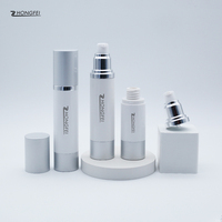 Flacon Cylindrique de Luxe en PP pour Soins de la Peau 15ml-200ml, Contenant Cosmétique Vide Airless avec Sérigraphie pour Crème Visage et Contour des Yeux