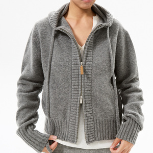 Miglior Servizio OEM di <span class=keywords><strong>Cardigan</strong></span> <span class=keywords><strong>con</strong></span> Cappuccio in Lana 100% per <span class=keywords><strong>Donna</strong></span>, Produzione all'Ingrosso/Personalizzata - Product Image 4