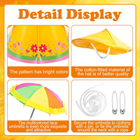 Pafu Décoration de jardin et de terrasse : Costume de pluie pour statue d'oie de pelouse d'été, Vêtements d'oie de jardin, Ensemble de 3 pièces de tenues de pluie pour oies de véranda