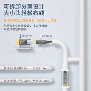 Câble <span class=keywords><strong>HDMI</strong></span> à fibre optique détachable 8K <span class=keywords><strong>micro</strong></span> typeD à type A 4K120Hz AOC <span class=keywords><strong>HDMI</strong></span> 2.1V câble <span class=keywords><strong>HDMI</strong></span> 8K60Hz - Product Image 3