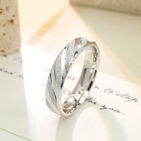 Bagues de couple en argent véritable, cadeau pour lui et pour elle, alliance de mariage, bijoux en argent S925 pour homme et femme
