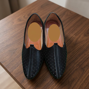 Men's BS International Traditional Rajasthani Shoes 100% Genuine Leather Handcrafted Waterproof Student Shoes All Seasons Uttar - Product Image 1