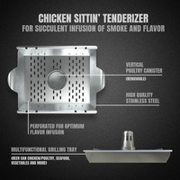 Rôtissoire de poulet multifonctionnelle au charbon de bois antiadhésif en acier inoxydable