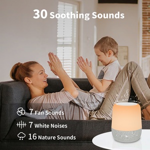 <span class=keywords><strong>Veilleuse</strong></span> LED rechargeable HiFiD avec contrôle tactile, machine à bruit blanc pour bébés, projection 7 couleurs, 30 sons apaisants - Product Image 2