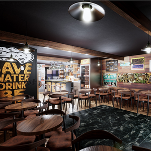 حانة حديثة مخصصة ، على شكل حرف L ، أدى الكوارتز حجر الانتهاء من الورنيش المشجرة ، نادي الورنيش - Product Image 2