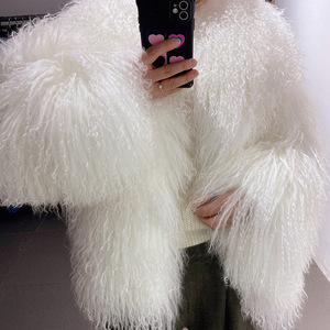 Autentico Affascinante <span class=keywords><strong>Cappotto</strong></span> in <span class=keywords><strong>Pelliccia</strong></span> Mongola, Lussuoso Soprabito in <span class=keywords><strong>Pelliccia</strong></span> d'Agnello, Giacca Spessa e Soffice <span class=keywords><strong>per</strong></span> Signore - Product Image 6
