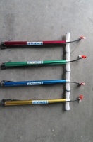 Accessoires de vélo Pompe à pied en PVC avec valve Schrader et manomètre pour vélos de route et de montagne