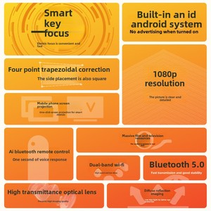 X3 Xách Tay Thông Minh Android 9 LED Chiếu Độ Nét Cao 720P 3D Mini Tự Động lấy nét Cùng Một Màn Hình Di Động Cross-Biên Giới AI Chiếu - Product Image 3