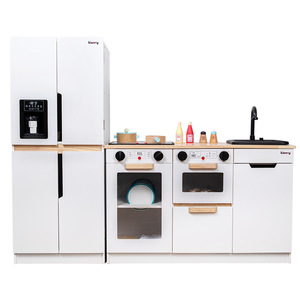 Juego de Cocina de Madera Estilo Coreano con Mini Refrigerador, Estufa, Ollas, Juego de Imitación, Decoración del Hogar para Niños, Juego de Roles Divertido - Product Image 4