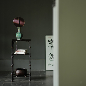 Soporte de flores de bambú de tres niveles, estante de almacenamiento de estilo chino, soporte para macetas de bonsái, muebles para sala de estar - Product Image 3