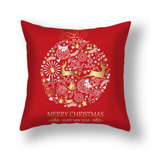 Baru rumah merah meriah Natal dicetak salju Cherry Sofa bantal bantal Natal bantal Case dekorasi perayaan - Product Image 6