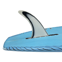 Aileron de planche de surf OEM 8/9 pouces en fibre de verre, aileron central simple pour longboard