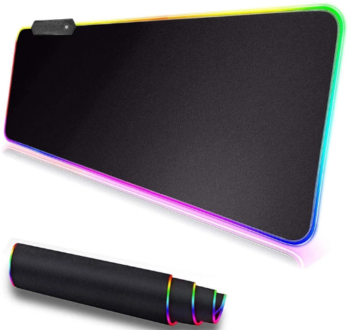 Gaming Mouse Pad RGB Backlit Heated Large Size Rubber Material in Stock