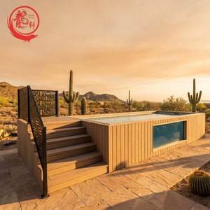 Jacuzzi de Lujo para Jardín, Spa Exterior para Villa, Piscina Elevada, Piscina Prefabricada de Fibra de Vidrio, Piscina Contenedor de 20 pies - Product Image 1