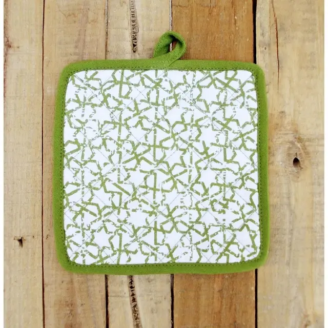 Cotton Fabric Custom Design Silk Screen Printed Kitchen Pot Holder Food Safe Secure Heat Resistant High Quality Products