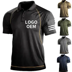 Outdoor Korte Mouwen Sportkleding T-shirt Voor Mannen Custom Logo Spier Training Polo T Shirts