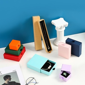 Custom Logo Paper <b>Slide</b> Drawer Box Jewellery Packing Rings Gift White Cardboard Jewelry Packaging Boxes - Product Image 4