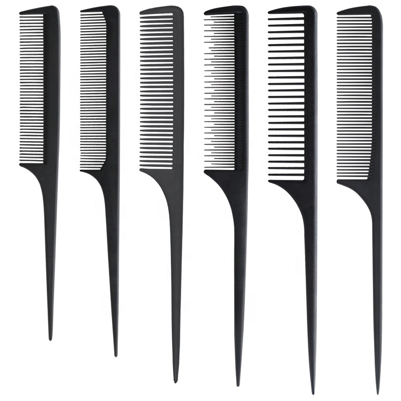 Professional Salon Hair Tool Styling Cutting Plastic tail Comb With Tail For Barber Shop
