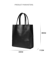 Tas Tangan & Dompet Wanita Crinion PU Warna Solid dengan Logo Kustom dan Bordir Hitam