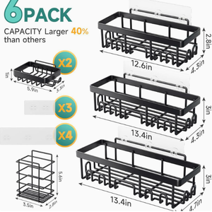 Étagère murale moderne sans perçage pour salle de bain, pour savon et articles de toilette, utilisation en appartement et en hôtel - Product Image 5