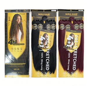 Extension per <span class=keywords><strong>capelli</strong></span> africani 4X pre-stirati da 38 pollici, leggeri, senza trama, per <span class=keywords><strong>trecce</strong></span> e stile Boho - Product Image 2