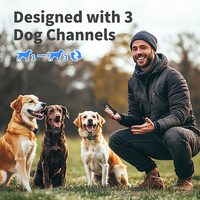 TIZE Anti-aboiement pour chien rechargeable en plastique, intelligent, avec télécommande, à choc électrique, étanche IP67, pour l'entraînement d'agilité et la gestion du comportement