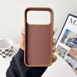 Funda de cuero tejida con textura magnética para iPhone 17 Pro Max, funda de cuero original verificada para iPhone 17 Pro Max - Product Image 2