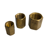 Raccords de tuyauterie en laiton de haute précision, écrous hexagonaux pour tuyaux en cuivre, connecteurs de raccordement filetés 1/8" 1/4" 3/8" 1/2" 3/4"