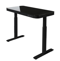 Table de bureau en verre trempé pour salon, meuble de levage électrique avec tiroir, hauteur réglable, nouveau design