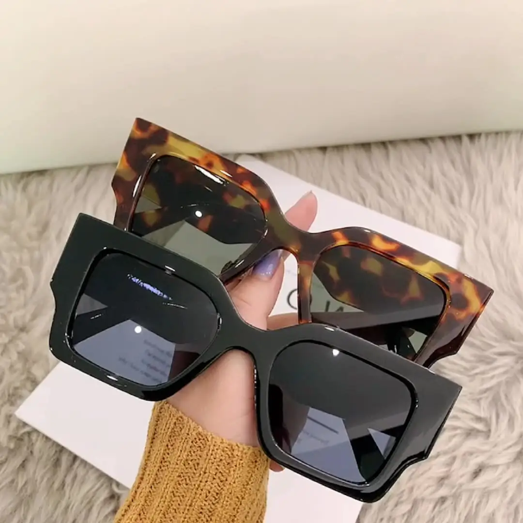 0371 Custom Luxury Designer Unisex Thick Frame Gafas De Sol Rectangle Square Vintage Shades Sunglasses 2022