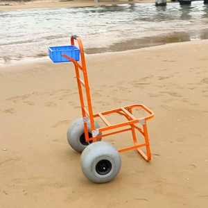 Custom Duurzaam Nut Draagbare Strand Stoel Winkelwagen Twee Wiel Staal Vouwen <span class=keywords><strong>Trolley</strong></span> - Product Image 4