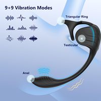 Anneau vibrant 3-en-1 pour pénis et testicules, jouet sexuel avec télécommande via application, masseur de prostate et plug anal vibrant