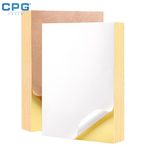 Papel Autoadhesivo para Impresora de Inyección de Tinta A4, Papel Brillante Blanco de 70 g/m², Hojas de Etiquetas Imprimibles para Proyectos Escolares - Product Image 1