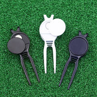 Stock d'usine clip de ceinture Offre Spéciale outil de réparation de divot de golf en métal avec marqueur de balle vierge